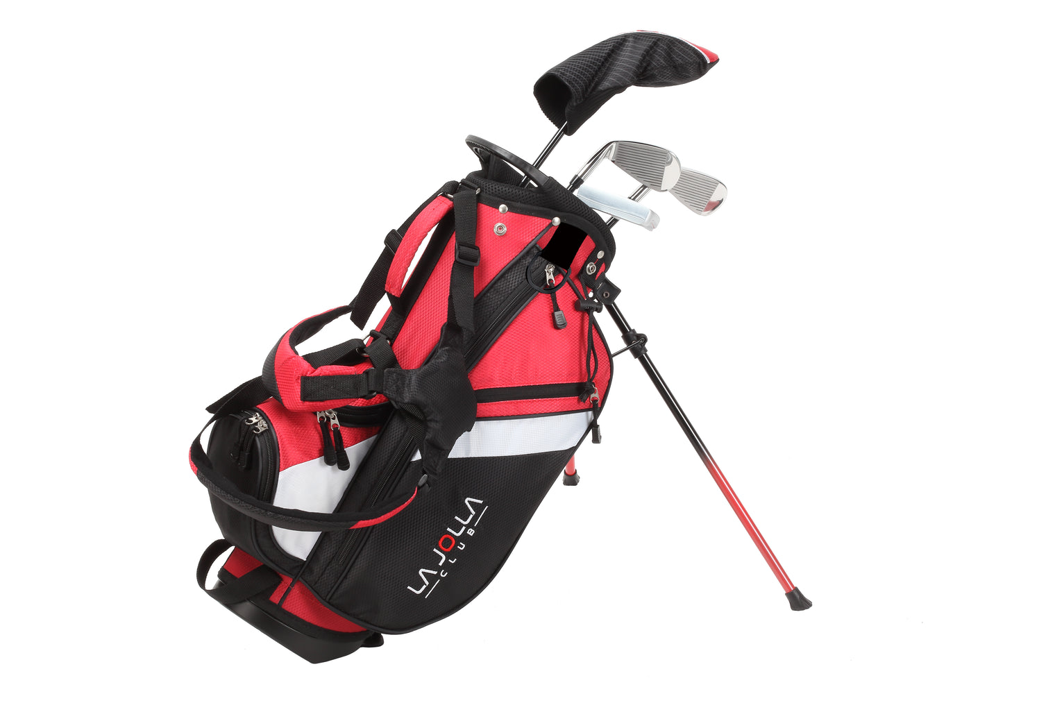 La Jolla Junior Golf Club Set – Lightweight Driver, Stainless Steel Irons & Wide Putter with Stand Bag (Available in 5 Age Groups - Right & Left Hand)