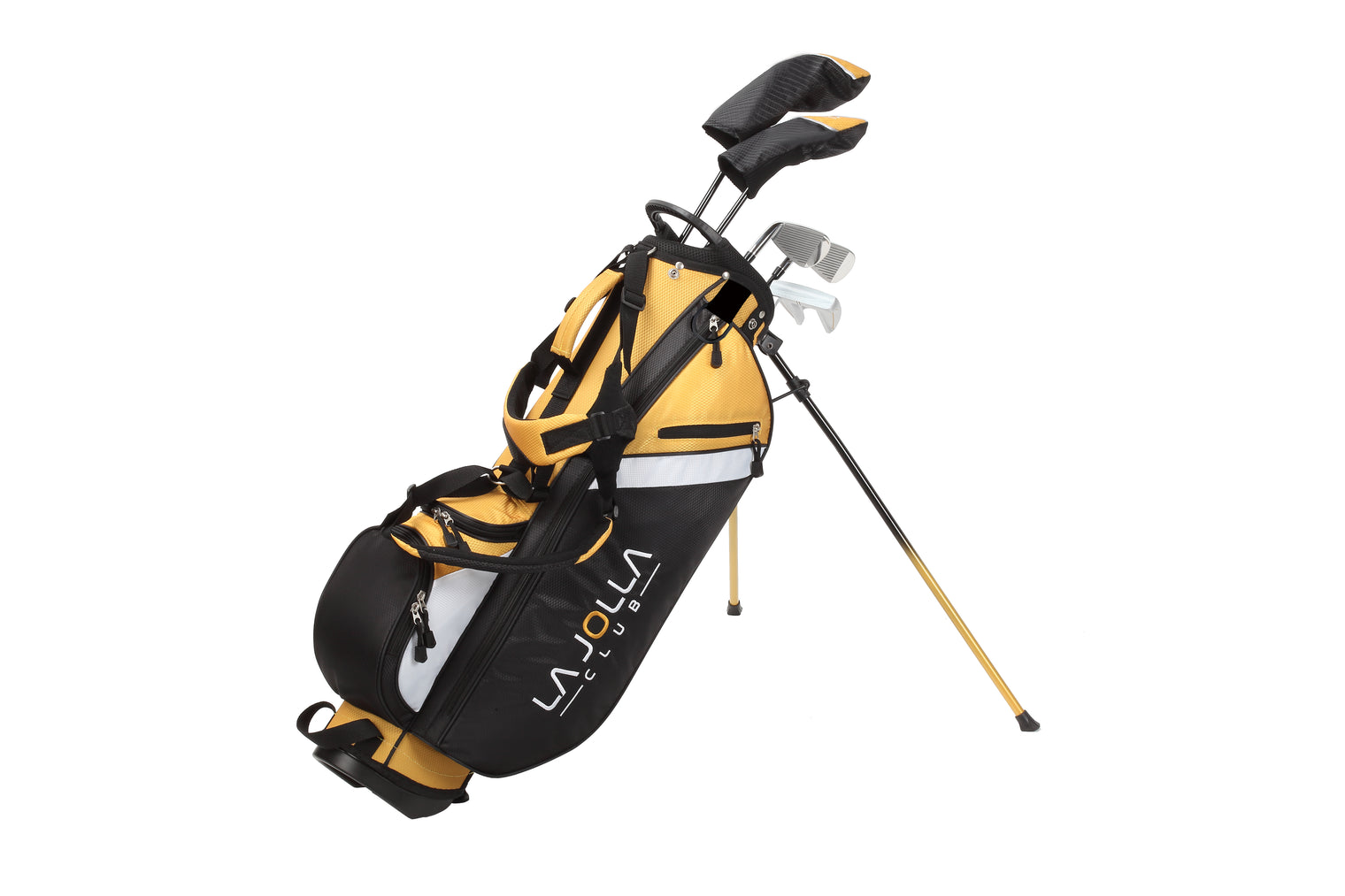 La Jolla Junior Golf Club Set – Lightweight Driver, Stainless Steel Irons & Wide Putter with Stand Bag (Available in 5 Age Groups - Right & Left Hand)