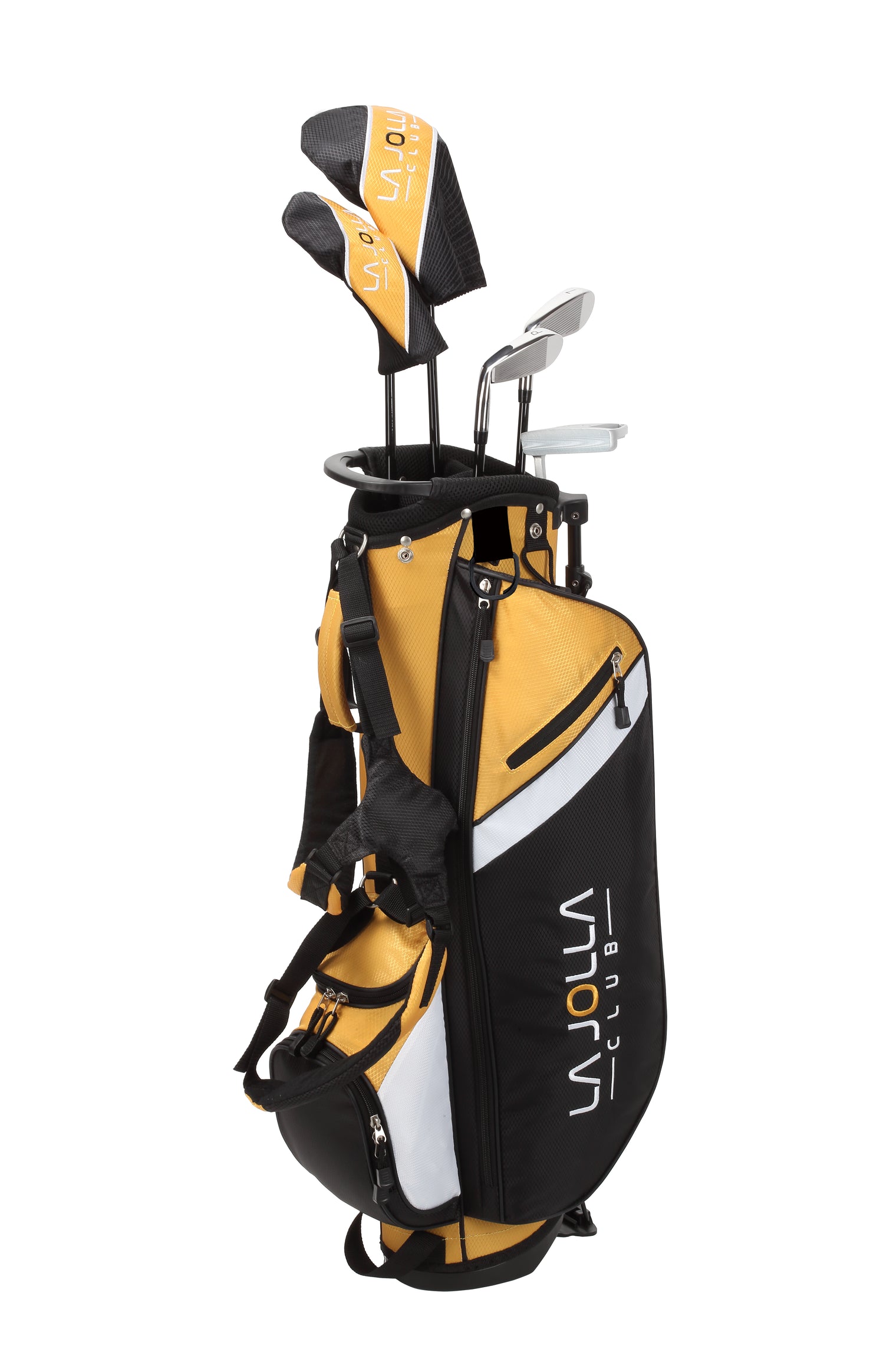 La Jolla Junior Golf Club Set – Lightweight Driver, Stainless Steel Irons & Wide Putter with Stand Bag (Available in 5 Age Groups - Right & Left Hand)