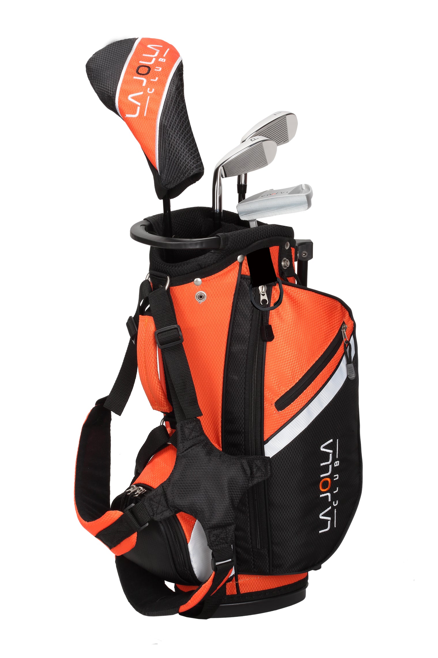 La Jolla Junior Golf Club Set – Lightweight Driver, Stainless Steel Irons & Wide Putter with Stand Bag (Available in 5 Age Groups - Right & Left Hand)